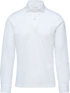 Emanuel Berg Jacquard Luxe Long Sleeve Polo