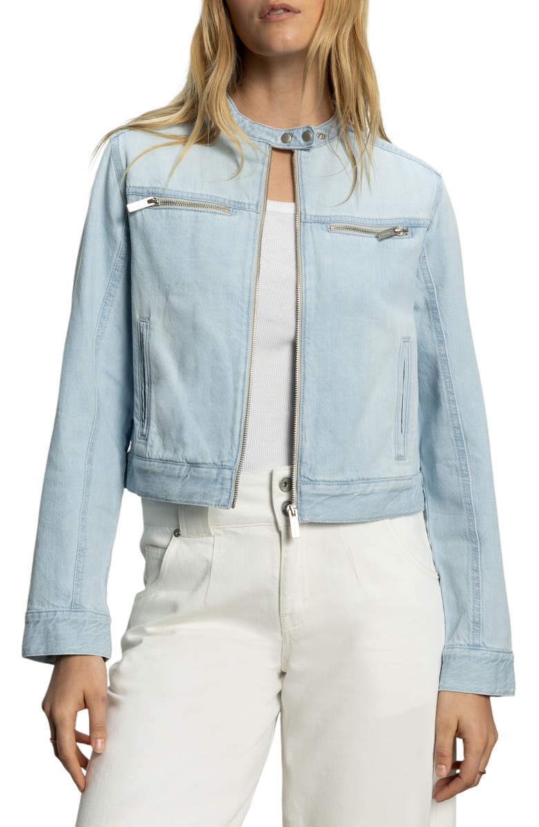 Sanctuary Denim Moto Jacket, Main, color,