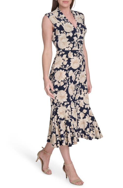 Tommy Hilfiger Cap Sleeve Stretch Jersey Midi Dress