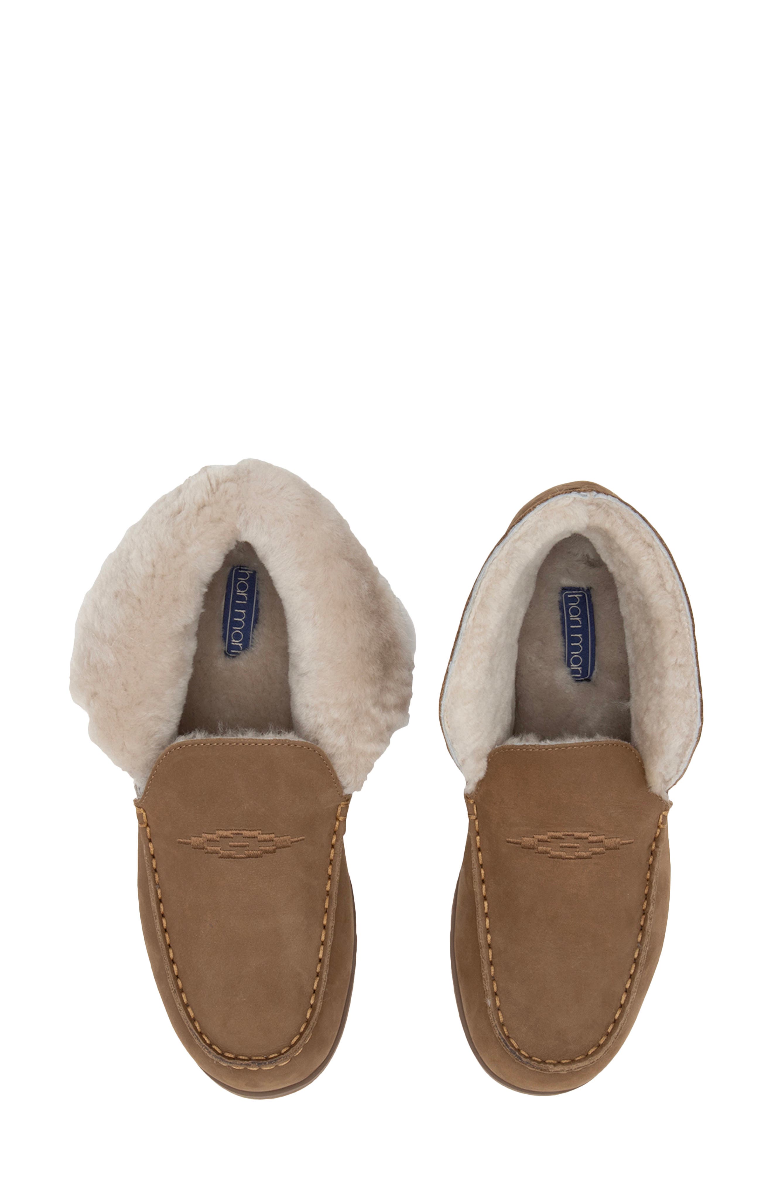hari mari Alta Paloma Genuine Shearling Slipper, Alternate, color, Pebble