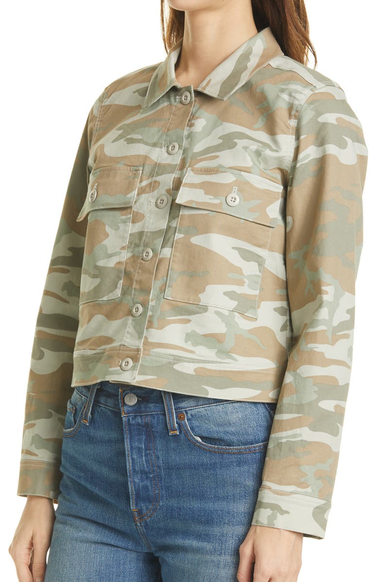 Rails Steffi Camo Print Stretch Cotton Trucker Jacket, Alternate, color, 