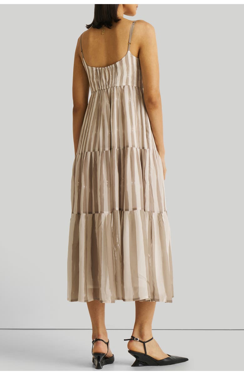 Reistor Strappy Tiered Maxi Dress, Alternate, color, Beige Striped