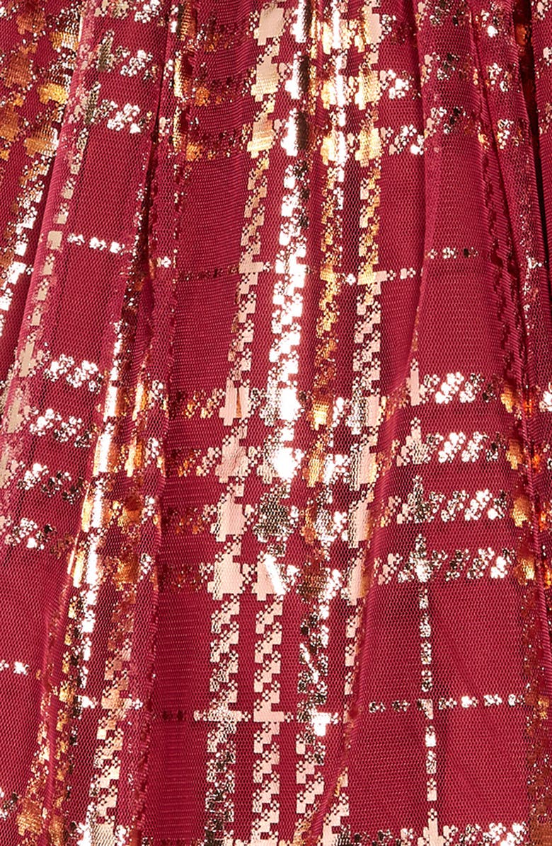 Pippa & Julie Kids' Metallic Plaid Dress, Alternate, color, 