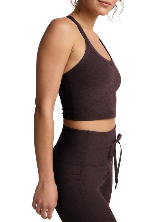 Beyond Yoga Space Dye On The Up Crop Tank In Brown