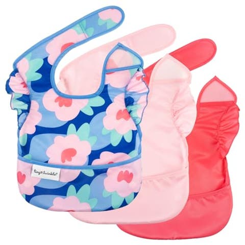 Mess-Proof and Waterproof Baby Food  BPA-Free Bib w/Adjustable Closure 3pc - Solids