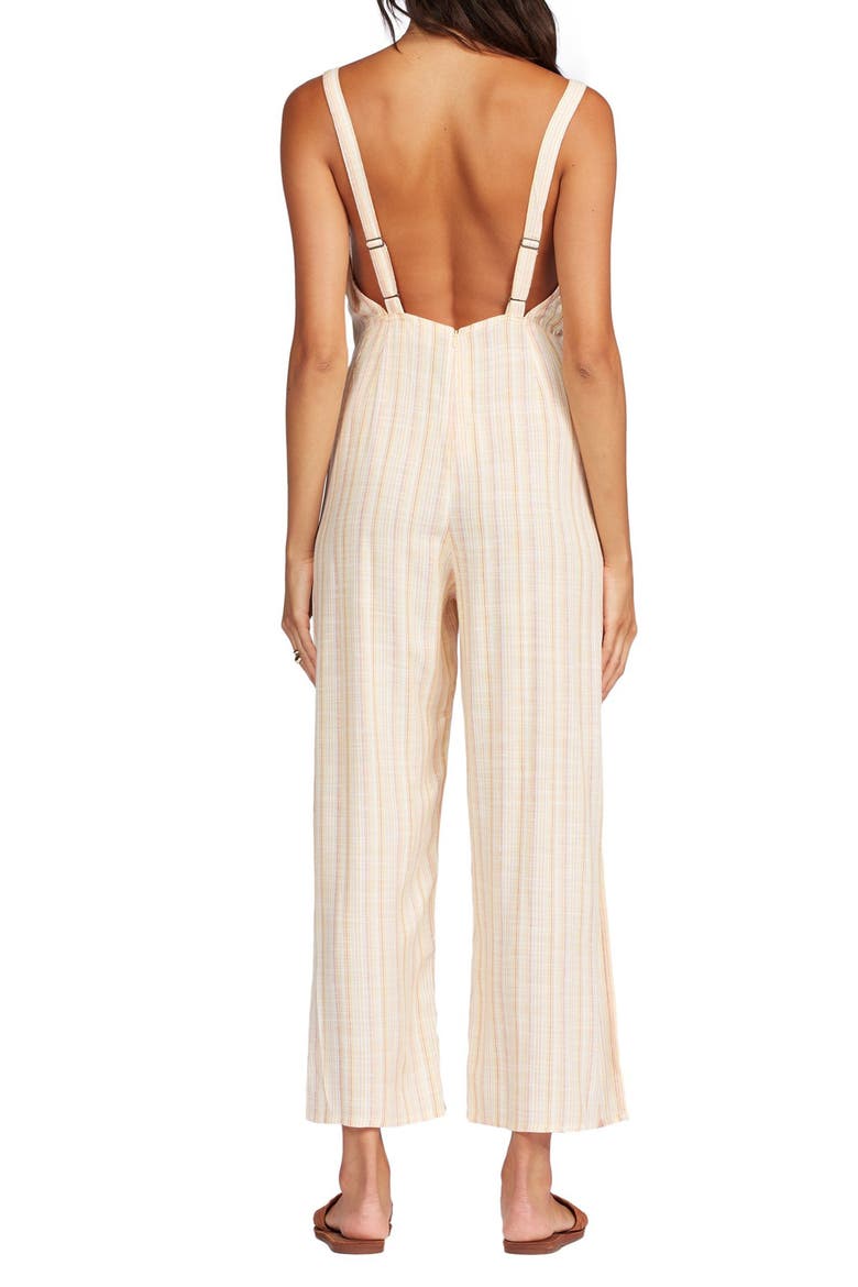 Feelings Explained Stripe Jumpsuit, Alternate, color, BANANA CREME MAUI STRIPE