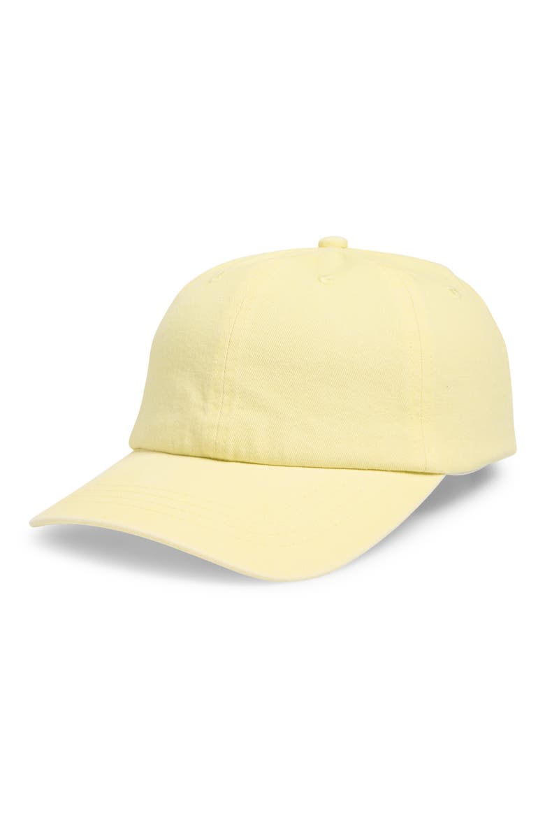 Stonewash Cotton Dad Cap, Main, color, YELLOW