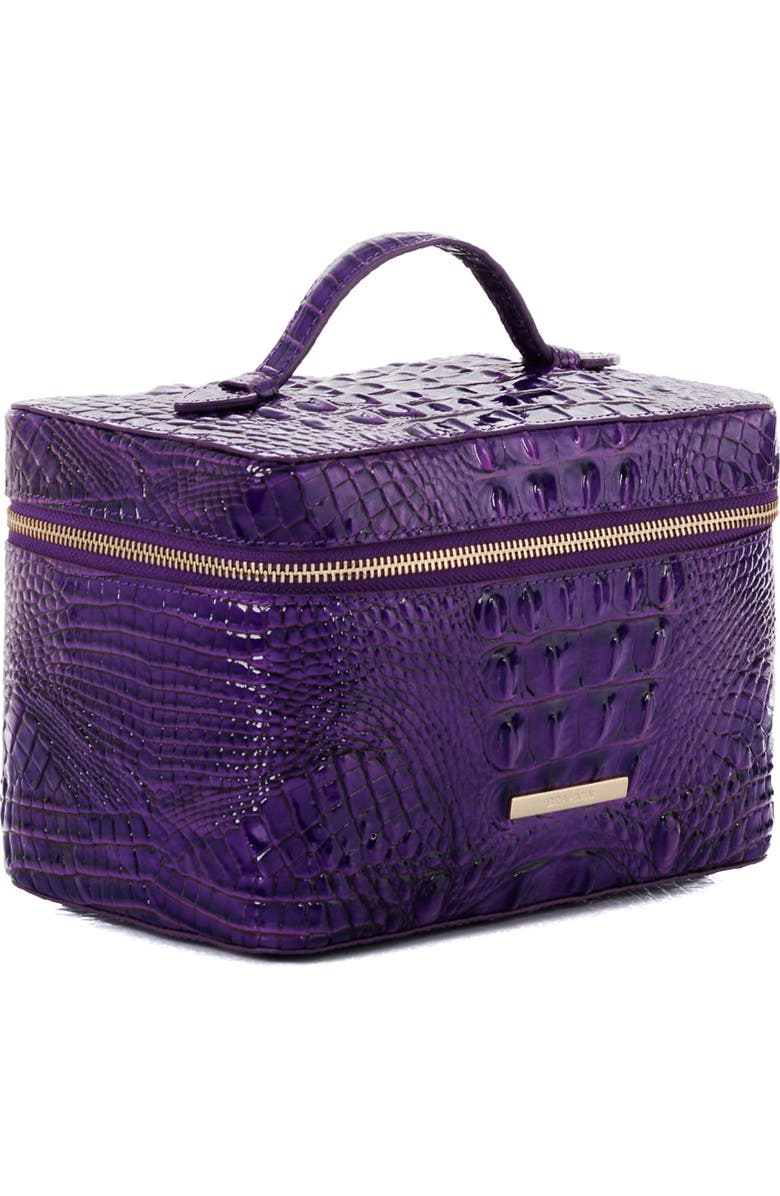 Brahmin Charmaine Croc Embossed Leather Train Case, Alternate, color,