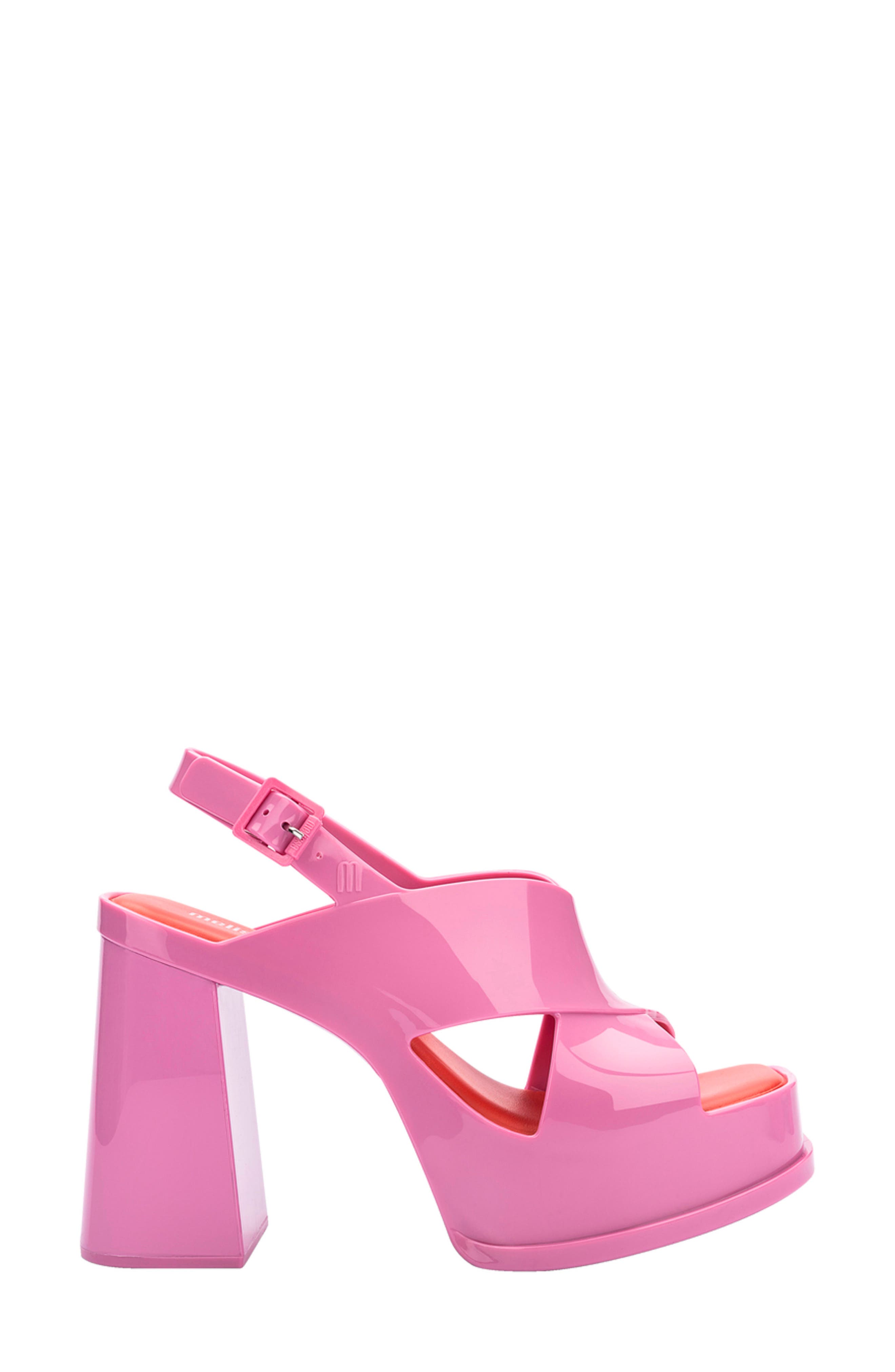 Dance Slingback Platform Sandal, Alternate, color, PINK/ RED