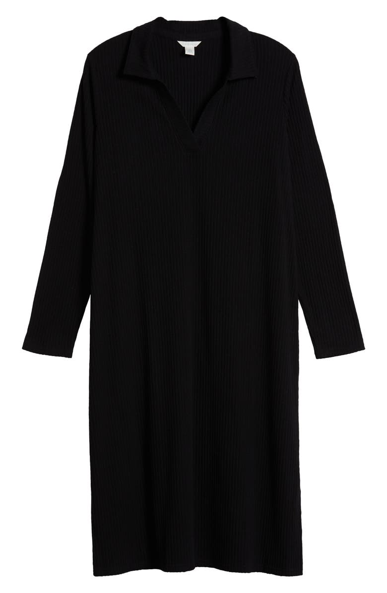 Caslon<sup>®</sup> Johnny Collar Long Sleeve Rib Sweater Dress, Alternate, color,