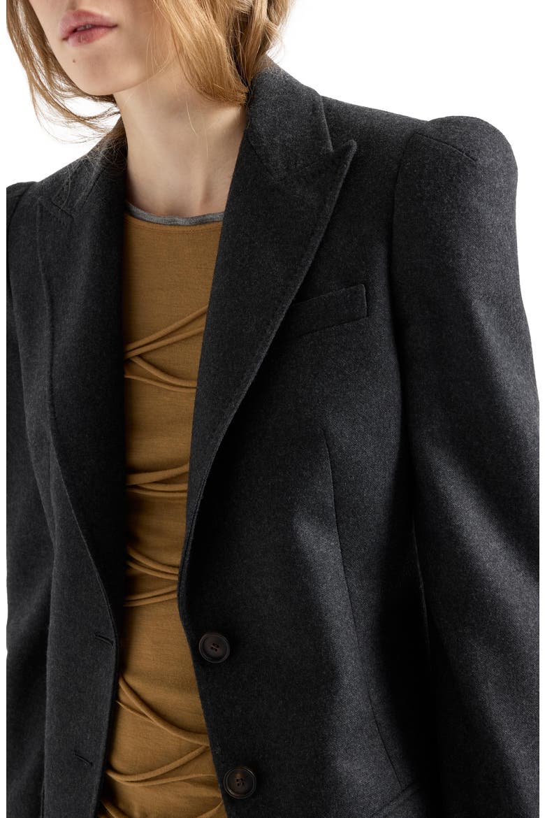 High Shoulder Wool Blazer, Alternate, color, WOOL MINK