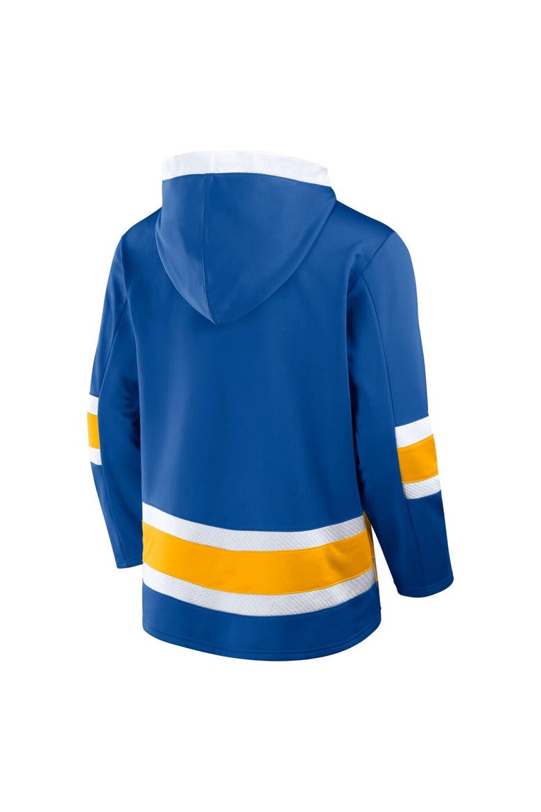 Men's Fanatics  Blue St. Louis Blues Inside Line Fleece Pullover Hoodie, Alternate, color, Blue
