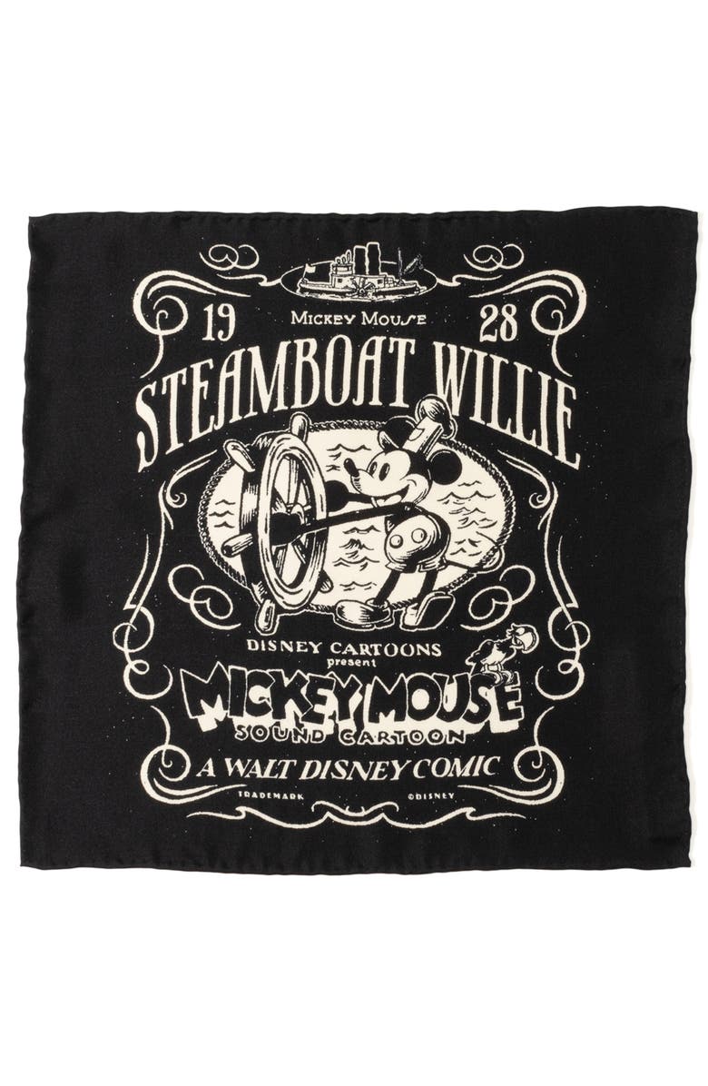 Cufflinks, Inc. x Disney Steamboat Willie Silk Pocket Square, Alternate, color, 