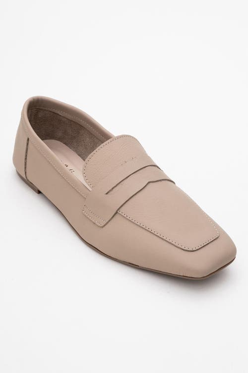 Forever & Always Shoes Morne Leather Loafers In Dark Beige Leather