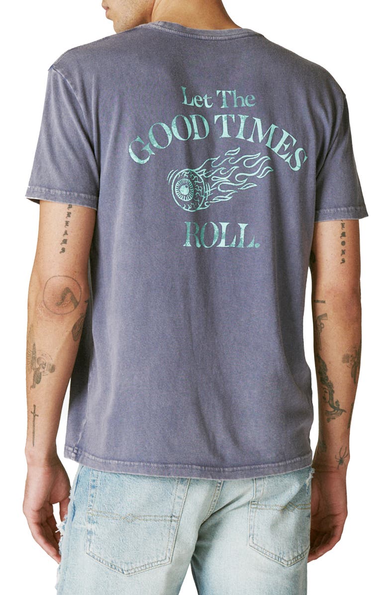 Lucky Brand Let The Good Times Roll Cotton Graphic Tee, Alternate, color, 