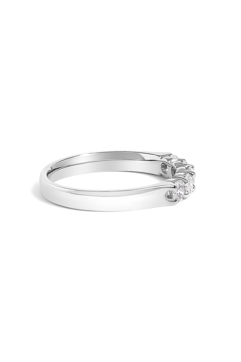 14K Gold 1/2 Ctw Diamond 5 Stone Band Ring, Alternate, color, White Gold