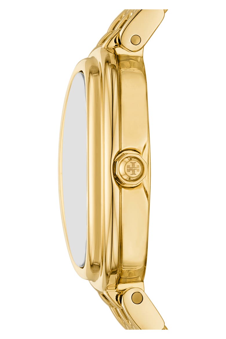 The Oval Malachite Bracelet Watch, 22mm x 28mm, Alternate, color, GOLD / GREEN