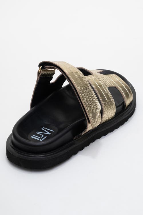 Forever & Always Shoes Loana Leather Slide Sandal In Multi