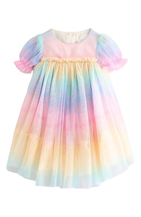 Kids' Rainbow Mesh Party Dress (Little Kid)