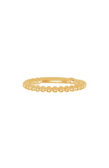 Frankie & Zoe Beaded Band Ring In Gold