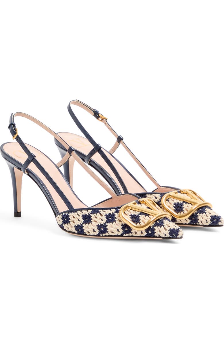 Valentino Garavani VLOGO Crochet Slingback Pump, Main, color,
