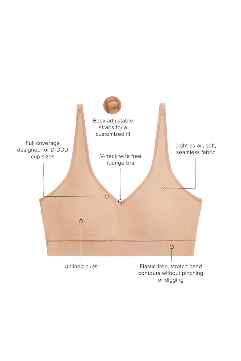 Easy Like Sunday Lounge Wire Free Bra, Alternate, color, BLACK