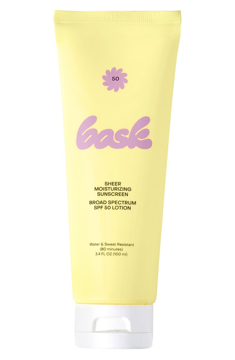 Bask Sheer Moisturizing Sunscreen Broad Spectrum SPF 50 Lotion, Main, color, 