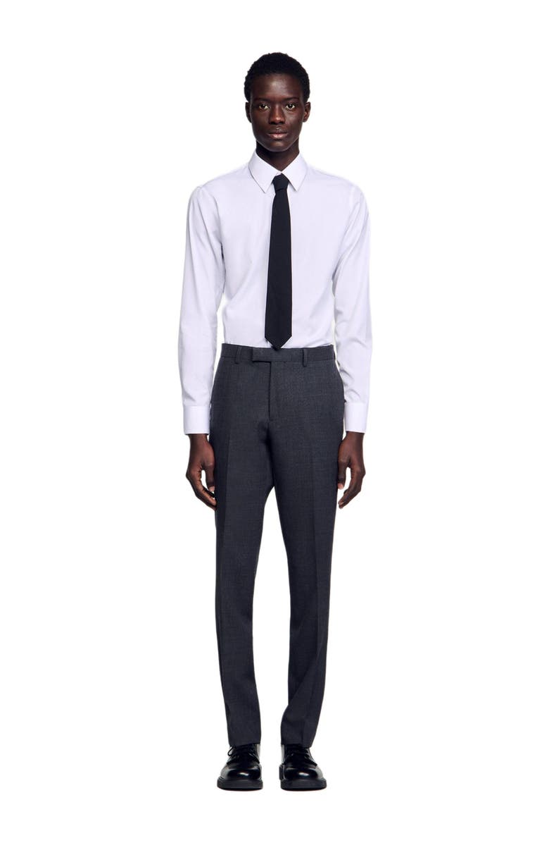 SANDRO Wool suit trousers, Alternate, color, 