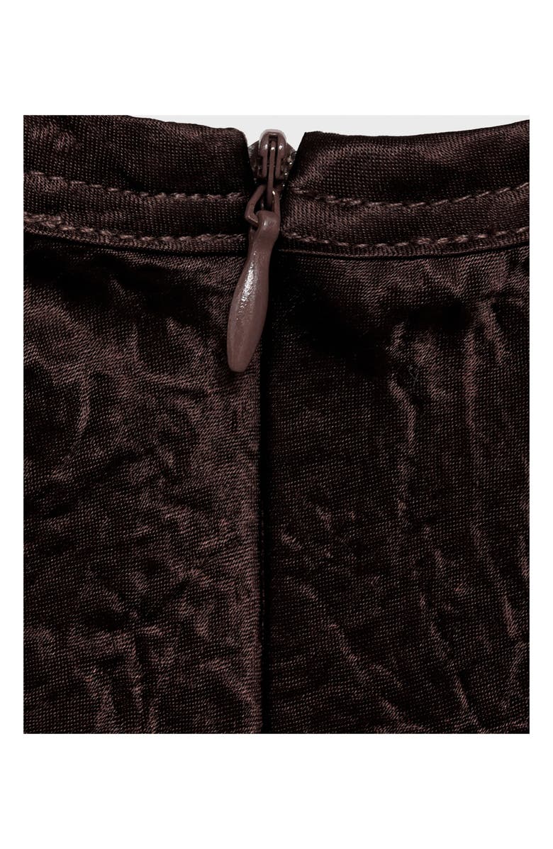 MANGO Crinkle Satin Shell Top, Alternate, color, Chocolate