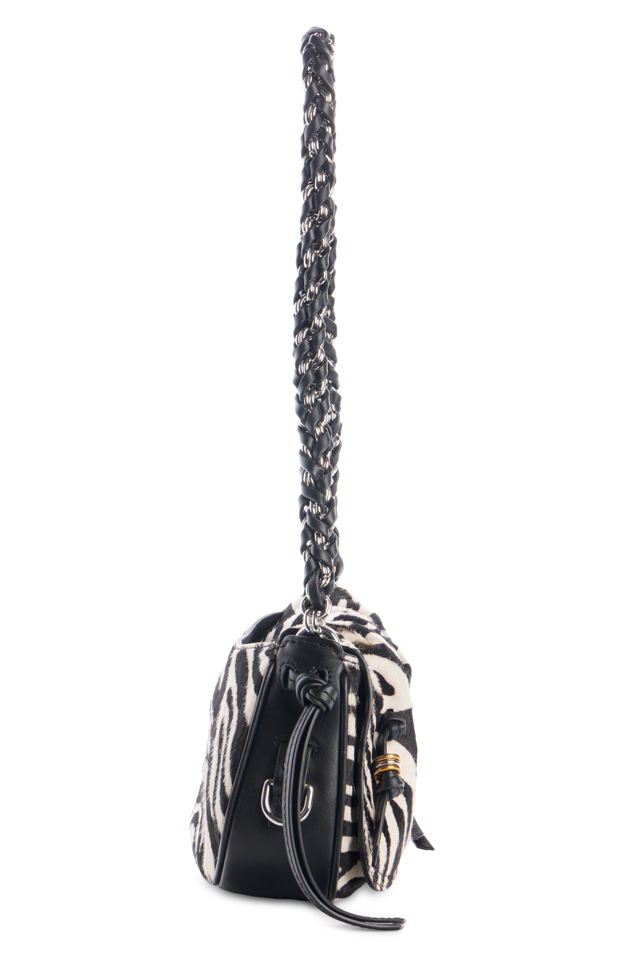 Extra Small Bolton Zebra Genuine Calf Hair Shoulder Bag, Alternate, color, ZEBRA 20ZA