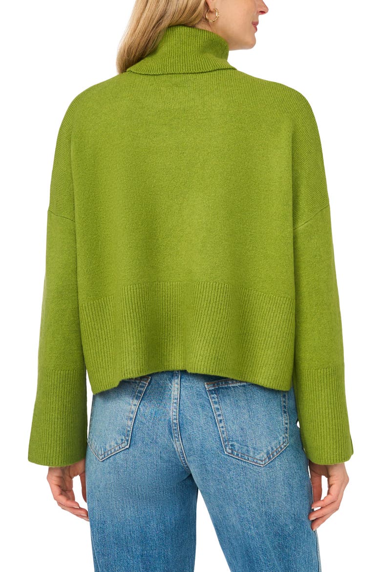 Turtleneck Crop Sweater, Alternate, color, KELP FOREST