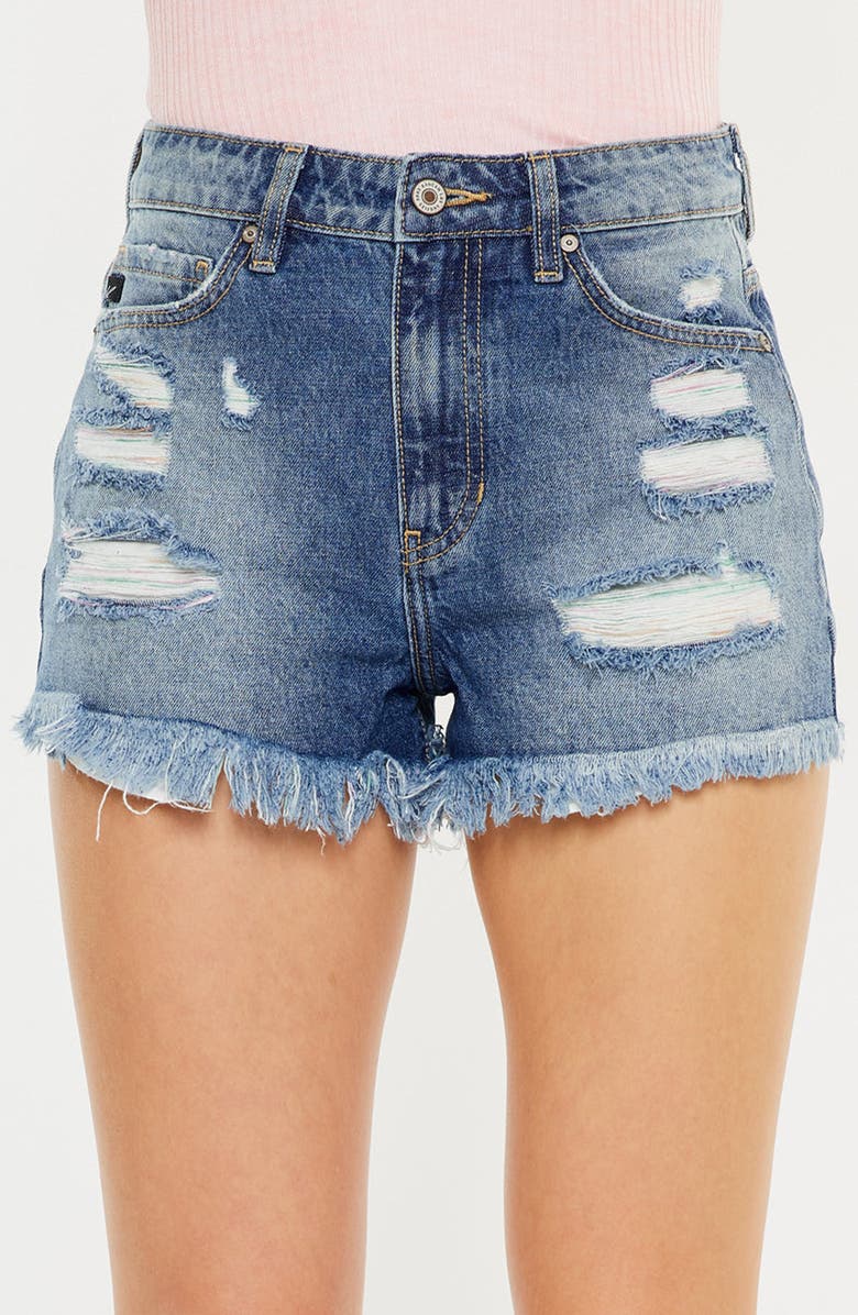 KanCan Odyssey Ultra High Rise Shorts, Alternate, color, Medium Wash