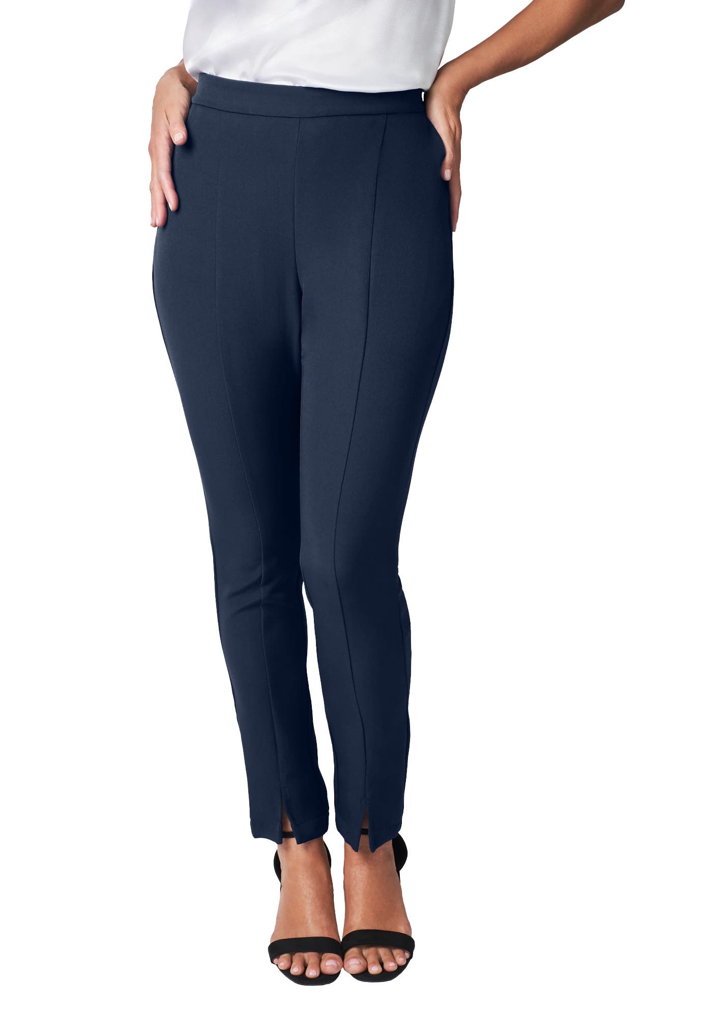 Bi-Stretch Slit Front Ankle Pant - image 3