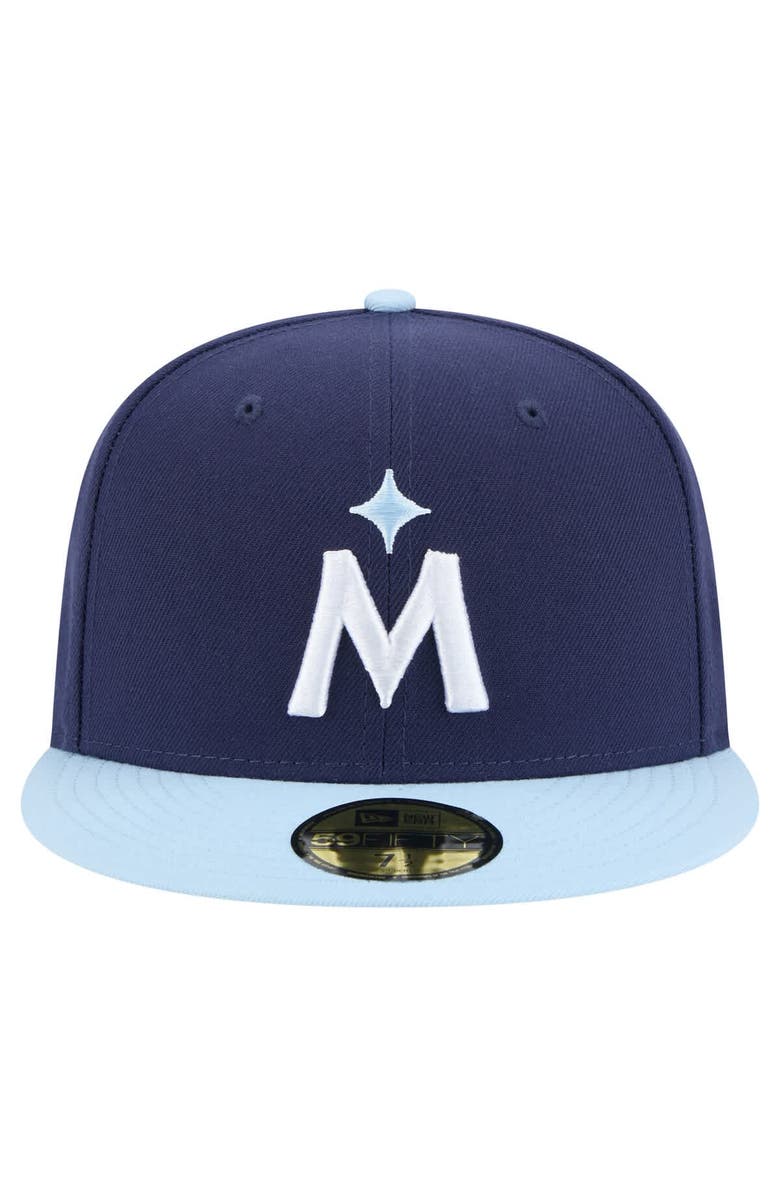 New Era Men's New Era Navy/Light Blue Minnesota Twins Color Pack 2-Tone 59FIFTY Fitted Hat, Alternate, color, 