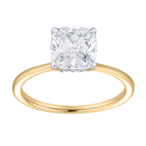 Catherine 14K Gold 2.1 Ct Cushion Lab Grown Diamond Engagement Ring