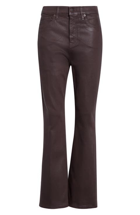 Carson High Waist Coated Ankle Flare Jeans