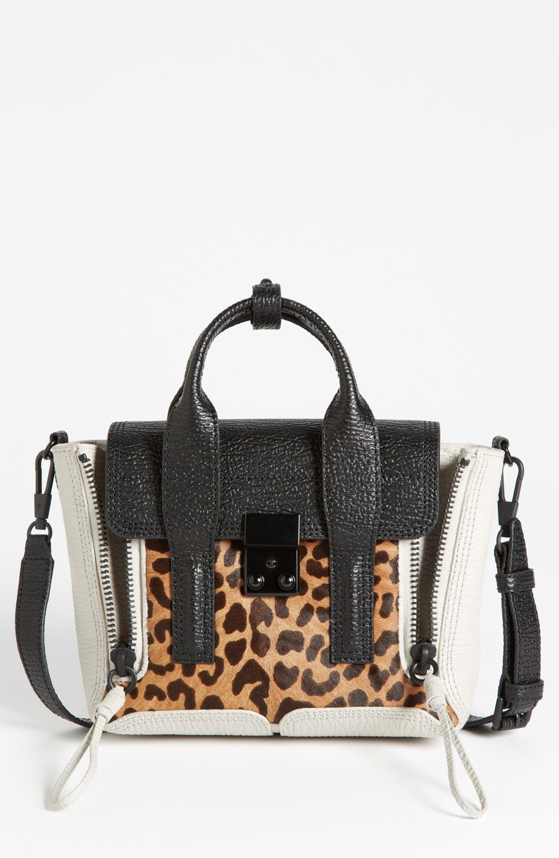 'Mini Pashli' Leather Satchel, Main, color, NATURAL WHITE