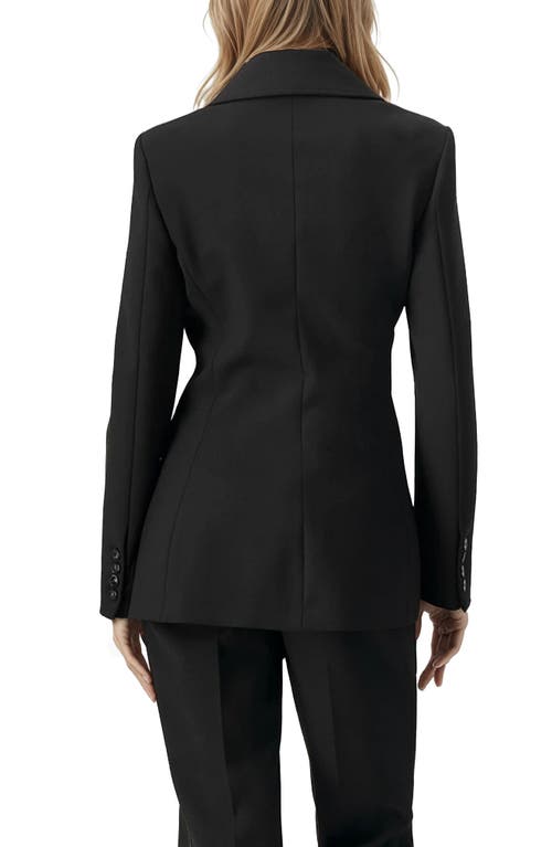 Ivonne Double-breasted Black Tailored Jacket In Black