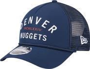 New Era Men's New Era  Navy Denver Nuggets Minimalist A-Frame 9FORTY Trucker Hat