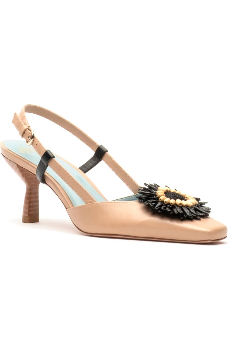 Frances Valentine Liza Water Resistant Raffia Slingback Pump, Main, color,