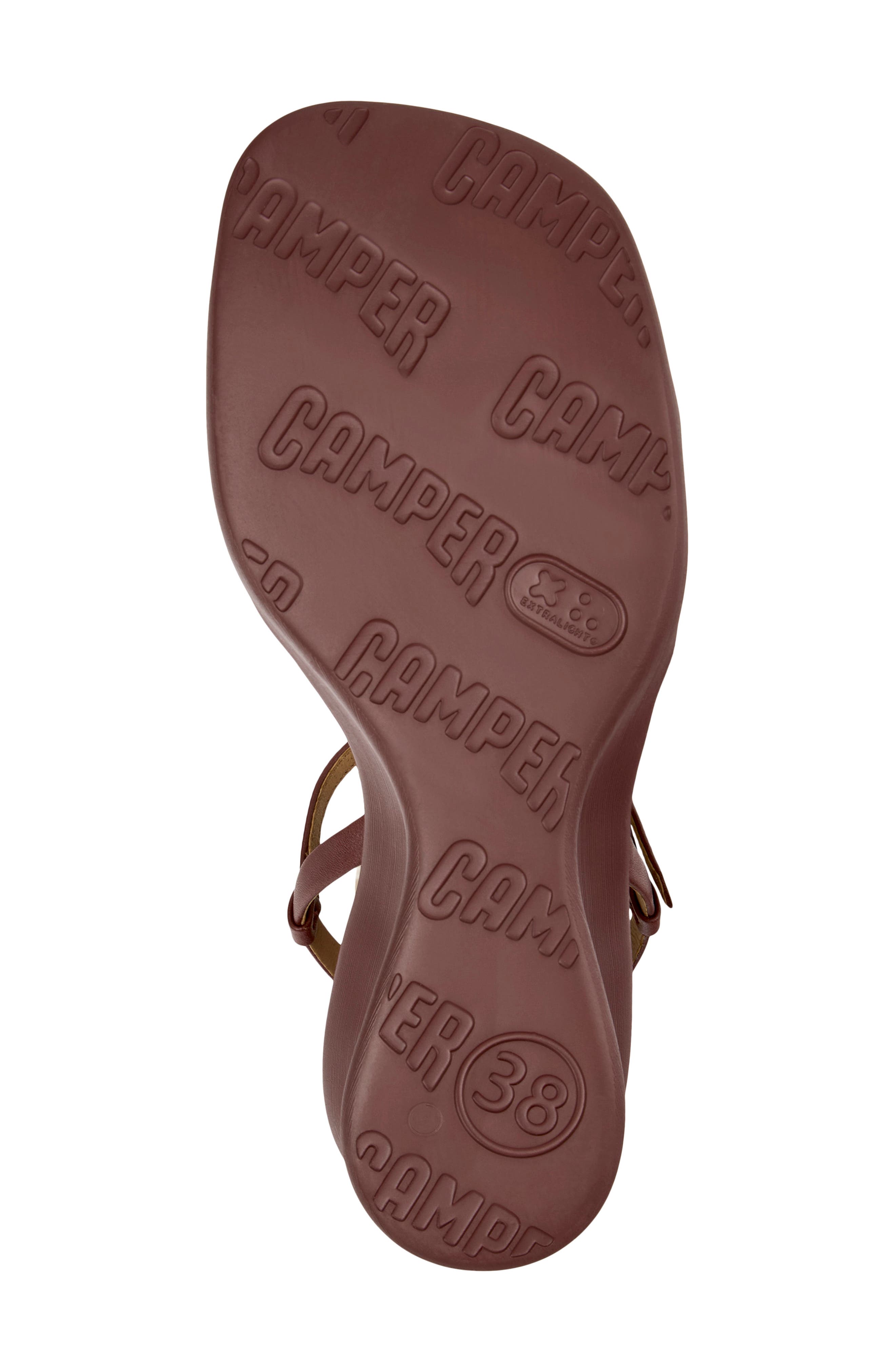 Camper Louise Wedge Sandal, Alternate, color, Burgundy