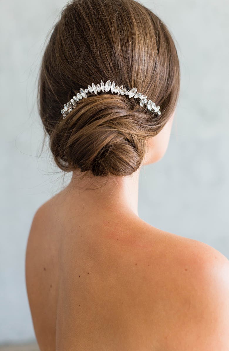 Brides & Hairpins Harlow Crystal Crown Comb, Alternate, color, Classic Silver