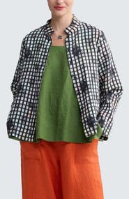 LUUKAA Mireya Linen Stand Collar Shirt