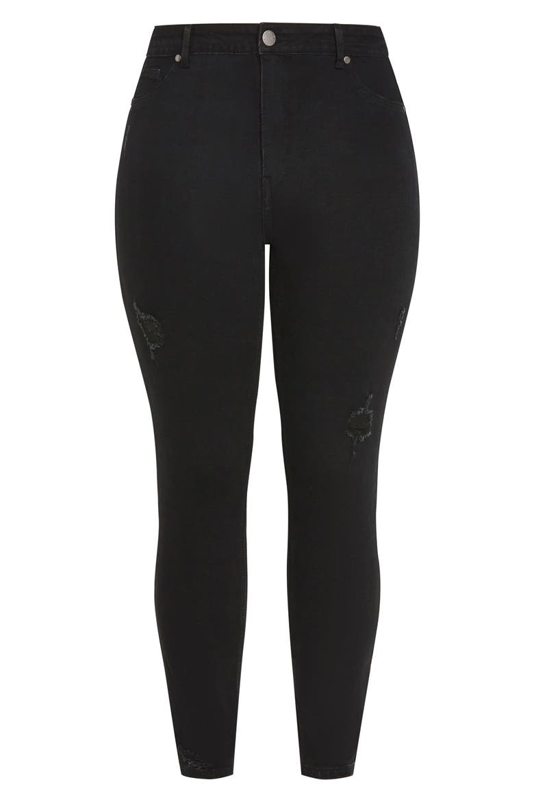 Nola Skinny Jeans, Alternate, color, BLACK