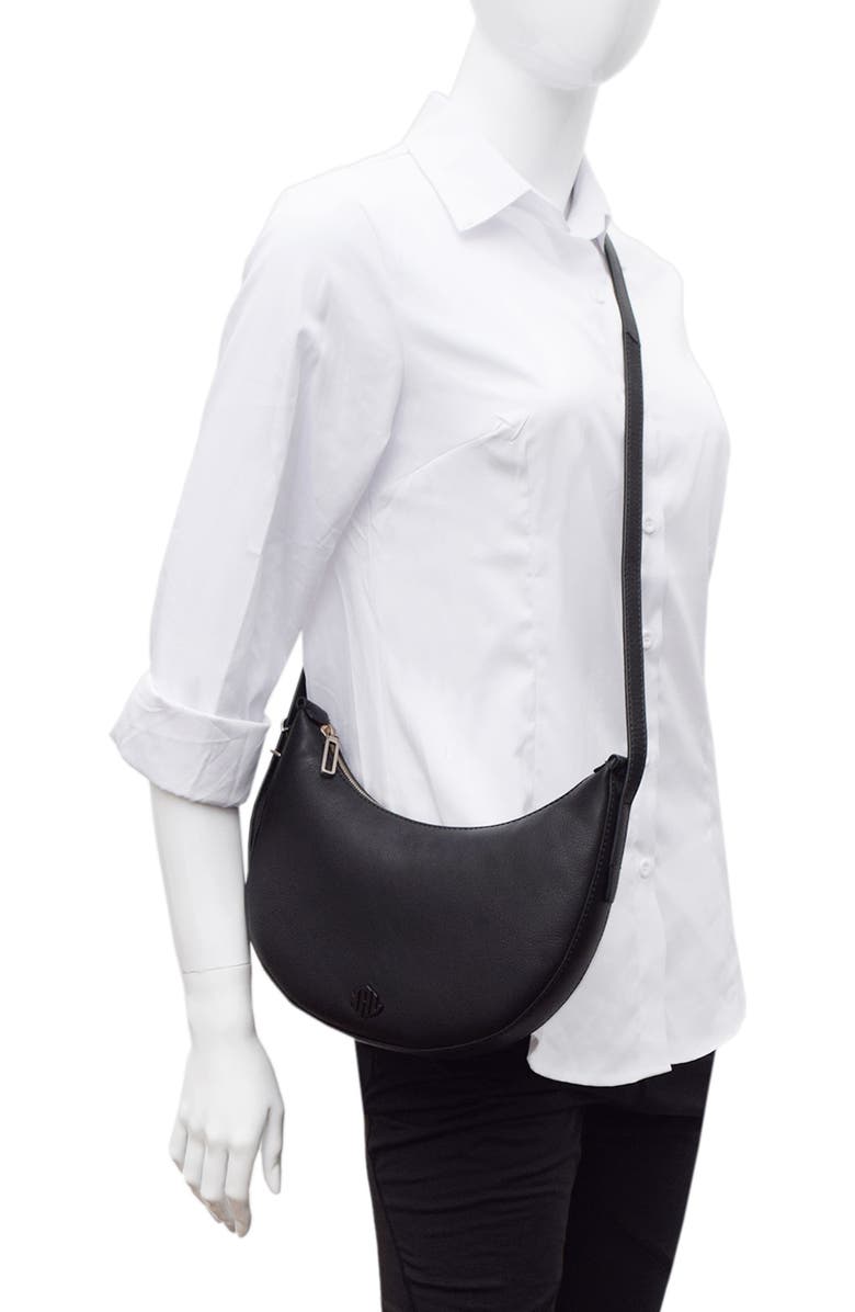 New Amsterdam Leatherworks Silas Crossbody Bag, Alternate, color, Black