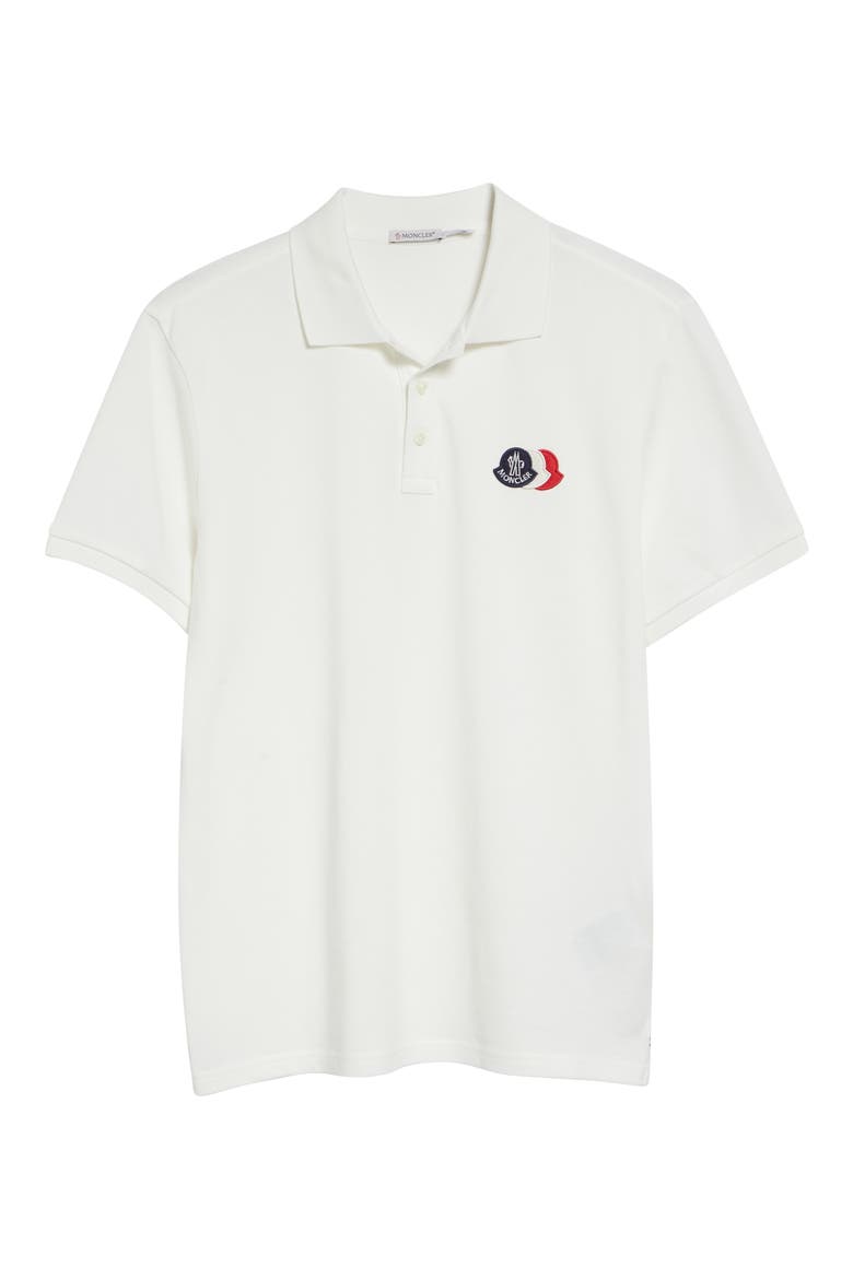 Logo Patch Cotton Polo, Alternate, color, SILK WHITE