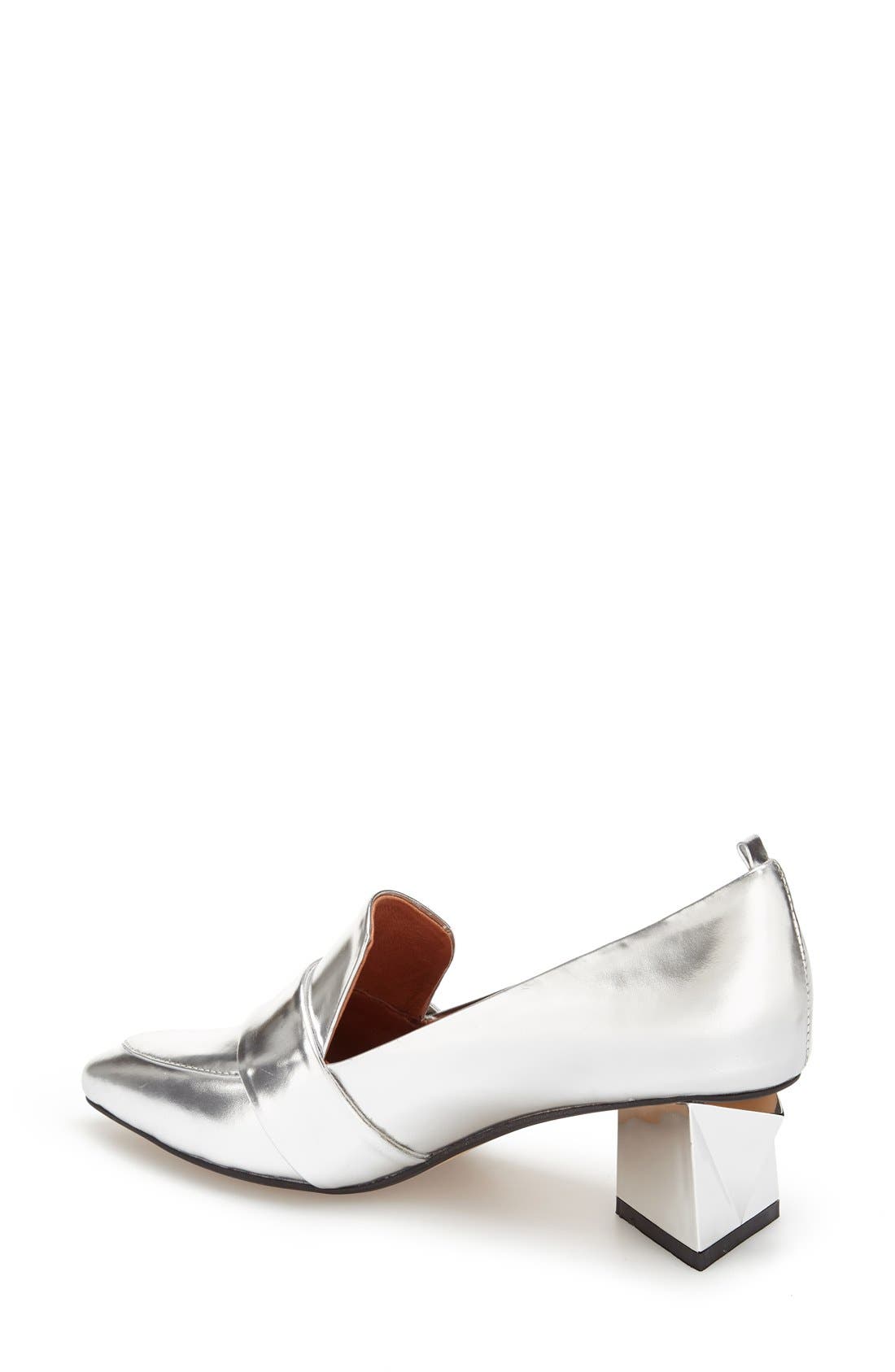 'Locklyn' Pointy Toe Pump, Alternate, color, SILVER MIRROR