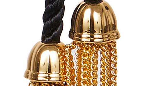 Lele Sadoughi Jet Bow Tassel Drop Earrings In Black