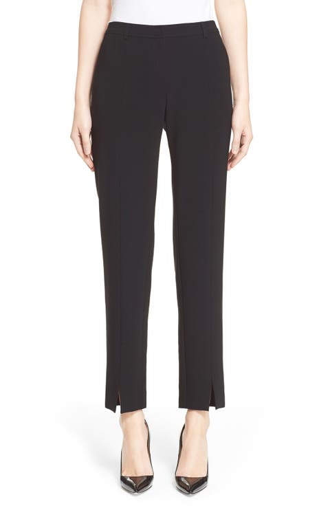 Collection 'Jennifer' Crepe Marocain Ankle Pants