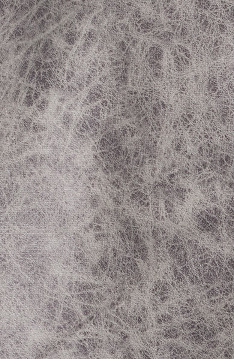 BDG Urban Outfitters Faux Leather Longline Aviator Jacket, Alternate, color, Grey